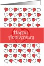 Happy Anniversary Lots of Hearts card