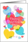 Happy Valentine’s Day Colorful Hearts card