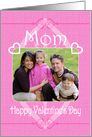 Happy Valentine’s Day Mom Pretty Hearts in Pink Photo Card