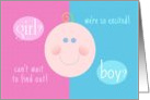 Baby Gender Reveal Party Invitation Girl or Boy? card