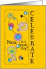 Happy Birthday Nana It’s Your Day Celebrate Pop Art card