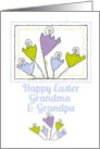 Happy Easter to Grandma and Grandpa Cheery Pastel Tulips card