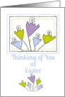 Thinking of You at Easter Cheery Pastel Tulips card