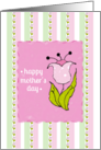 Happy Mother’s Day Cheery Rows of Pink Tulips card