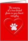 Pet Sympathy Memory of a True Friend card