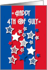 Happy 4th of July Bold Stars and Stripes card