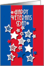 Happy Veterans Day Bold Stars and Stripes card