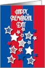 Happy Memorial Day Bold Stars and Stripes card