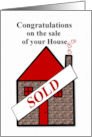 Congratulations on the sale of your House Sold Sign on Brick House card