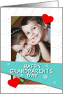 Happy Grandparents Day Hearts Custom Photo Card
