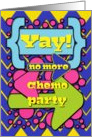 No More Chemo Party Invitation Yay! Colorful,Fun Dots and Arrows card