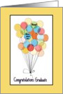 Graduation Congratulations Colorful Balloons card