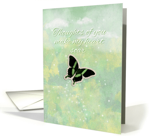 Tender Thoughts for Hospice Patient Soaring Butterfly in... (1070473)