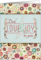 Dad Love and Joy to you Merry and Bright Holidays card