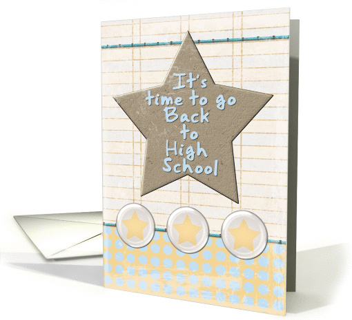 High School Back to School Stars and Notebook Paper card (1140394)