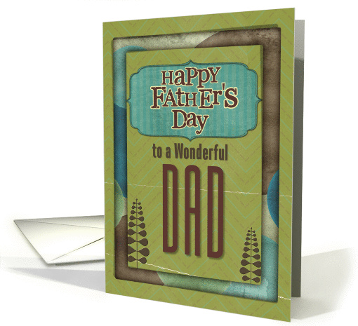 Happy Father's Day Wonderful Dad Trees and Frame card (1148508)