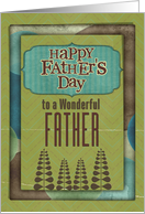 Happy Father’s Day Wonderful Father Trees and Frame card