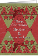 Merry Christmas Brother & Sister in Law Scrapbook Style Stars card