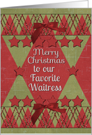 Merry Christmas to our Favorite Waitress Scrapbook Style Stars card