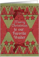 Merry Christmas to our Favorite Waiter Scrapbook Style Stars card