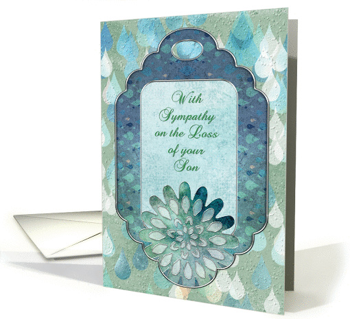 With Sympathy on the Loss of your Son Raindrops card (1223342)