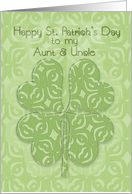 Happy St. Patrick’s Day to my Aunt and Uncle Irish Blessing card