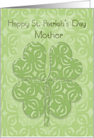 Happy St. Patrick’s Day Mother Irish Blessing Four Leaf Clover card