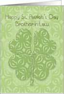 Happy St. Patrick’s Day Brother-in-Law Irish Blessing Four Leaf Clover card