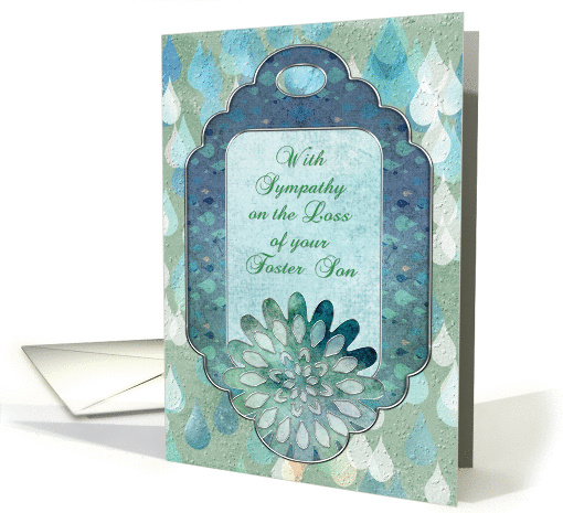 With Sympathy on the Loss of your Foster Son Raindrops card (1237998)