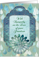 With Sympathy on the Loss of your Grandson Raindrops card