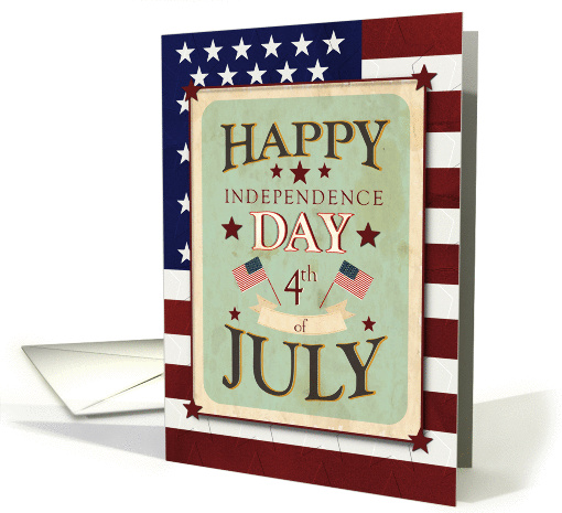 Happy 4th of July Independence Day Stars and Stripes card (1238688)