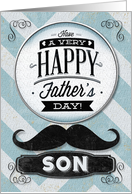 Happy Father’s Day Son Vintage Distressed Mustache card