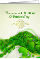 Happy St. Patrick’s Day Everyone is Irish Shamrocks card