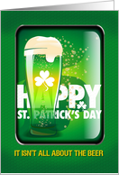 Happy St. Patrick’s Day Beer Mug and Shamrocks card