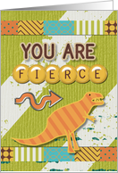 Children’s Diabetes Feel Better Encouragement Fierce Dinosaur card