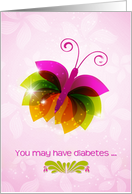 Children’s Diabetes Feel Better Encouragement Pretty Butterfly card