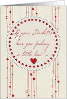 Diabetes Encouragement Feel Better Circle of Hearts card