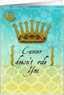 Cancer Encouragement Feel Better Crown and Moon card