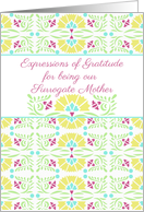 Thank You Expressions of Gratitude to Surrogate Mother Folk Art Flower card
