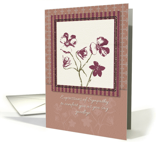 Expressions of Sympathy for Suicide Violet Flowers card (1314312)