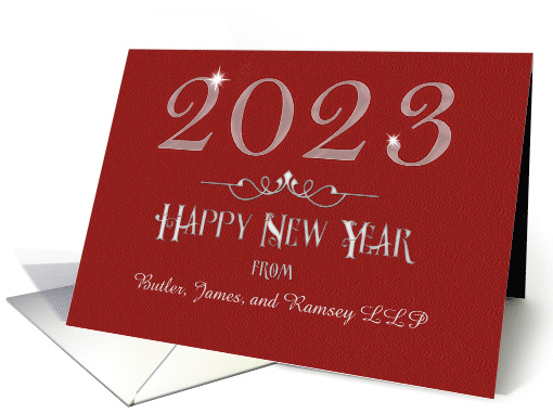 Happy New Year 2023 Business Custom Name Modern Sparkling... (1316980)