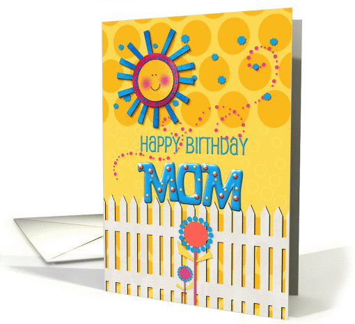 Happy Birthday Mom Sunshine and Flowers Scrapbook Style card (1317366)