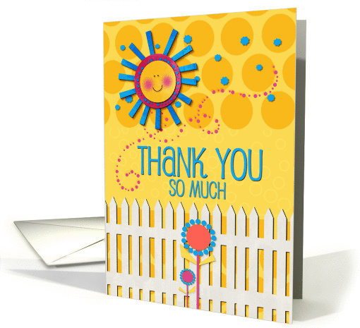 Thank You So Much Sunshine and Flowers Scrapbook Style card (1318988)