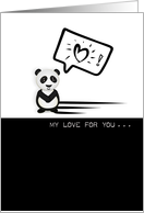 Happy Valentine’s Day Cute Panda Bear You Make Humorous Valentine card