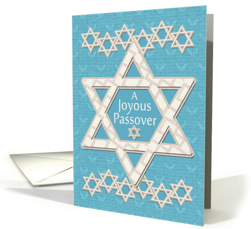 Happy Passover Joyous Passover Star of David Pattern card (1362044)