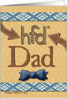 Father’s Day for Dad Fun Bowtie and Masculine Patterns Scrapbook Style card