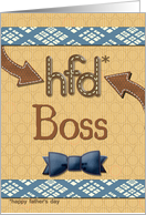 Father’s Day for Boss Fun Bowtie Masculine Patterns Scrapbook Style card