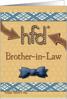 Father’s Day for Brother-in-Law Fun Bowtie Masculine Patterns card