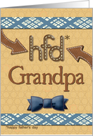 Father’s Day for Grandpa Fun Bowtie Masculine Patterns Scrapbook Style card