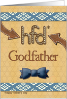 Father’s Day for Godfather Fun Bowtie Masculine Patterns card